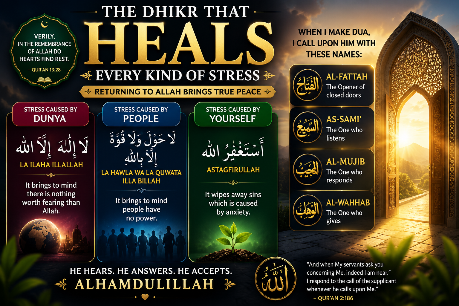 The Dhikr That Heals Every Kind of Stress: Returning to Allah ﷻ